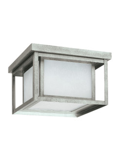 Hunnington Two Light Outdoor Flush Mount in Weathered Pewter (1|79039EN3-57)