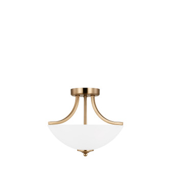 Geary Two Light Semi-Flush Convertible Pendant in Satin Brass (1|7716502EN3-848)