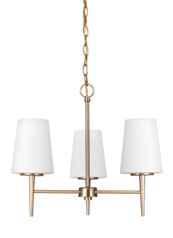 Driscoll Three Light Chandelier in Satin Brass (1|3140403EN3-848)