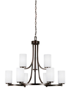 Hettinger Nine Light Chandelier in Bronze (1|3139109EN3-710)