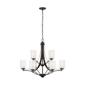 Elmwood Park Nine Light Chandelier in Bronze (1|3137309-710)