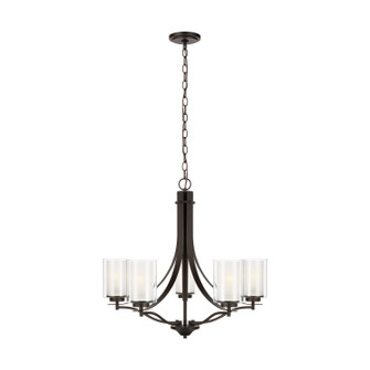 Elmwood Park Five Light Chandelier in Bronze (1|3137305EN3-710)