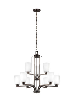 Franport Nine Light Chandelier in Bronze (1|3128909EN3-710)