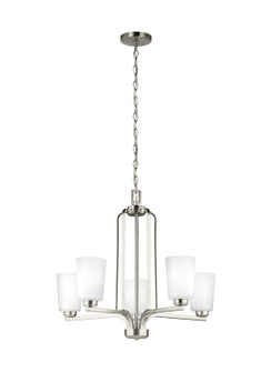 Franport Five Light Chandelier in Brushed Nickel (1|3128905EN3-962)