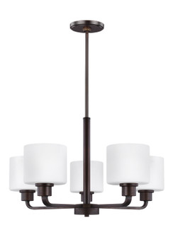 Canfield Five Light Chandelier in Bronze (1|3128805-710)