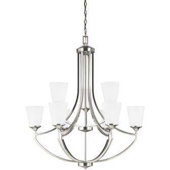 Hanford Nine Light Chandelier in Brushed Nickel (1|3124509EN3-962)