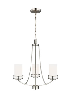 Robie Three Light Chandelier in Brushed Nickel (1|3121603EN3-962)
