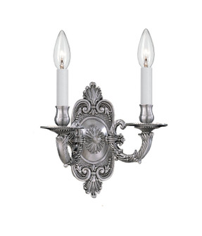 Cast Brass Wall Mount Two Light Wall Sconce in Pewter (60|642-PW)