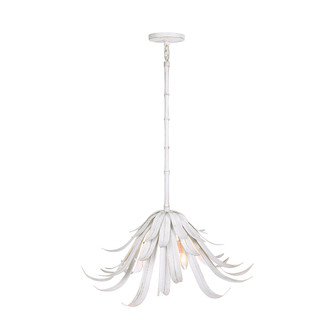 Kagra Three Light Chandelier in Distressed White (40|46431-028)