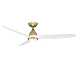 Skylark 62''Ceiling Fan in Soft Brass/Matte White (441|FR-W2202-62L27SBMW)