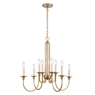 Cecil Eight Light Chandelier in Natural Brass (45|89726/8)