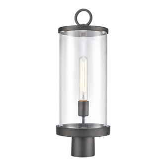 Hopkins One Light Outdoor Post Mount in Charcoal Black (45|89496/1)