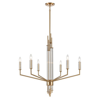 Serena Six Light Chandelier in Satin Brass (45|82296/6)