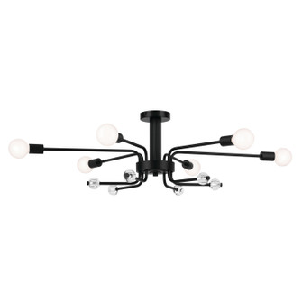 Ocala Six Light Semi Flush Mount in Black (12|52602BK)