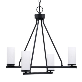 Trinity Four Light Chandelier in Matte Black (200|2804-MB-801B)
