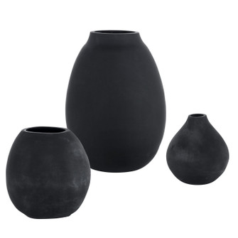 Hearth Vases, Set/3 in Black (52|18068)