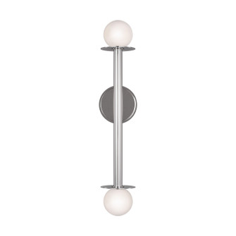 Nodes Two Light Wall Sconce in Polished Nickel (454|KWL1012PN)