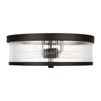 Geneva Two Light Flush Mount in Aged Iron (454|CF1052AI)