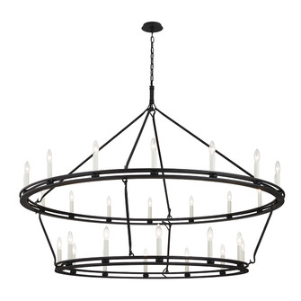 Sutton 28 Light Chandelier in Texture Black (67|F6235-TBK)