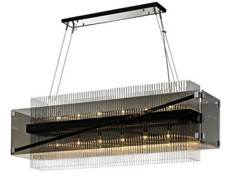 Apollo 12 Light Chandelier in Bronze/Polished Chrome (67|F5908-BRZ/PC)