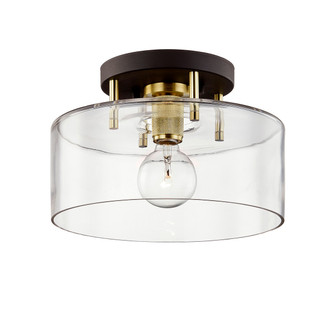 Bergamot Station One Light Semi-Flush Mount in Bronze (67|C7541-BRZ/BBA)