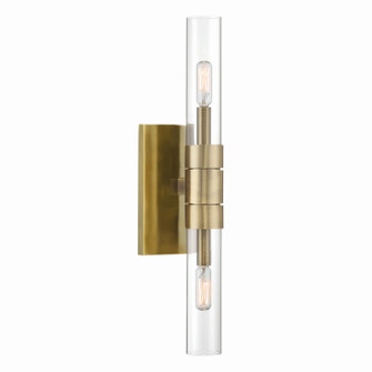 Rohe Two Light Wall Sconce in Oxidized Brass (185|6512-AN-CL)