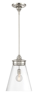 Emma One Light Pendant in Polished Nickel (185|4811-PN-CL)