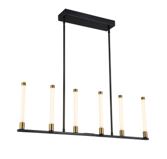 Infiniti LED Island Pendant in Matte Black & Brass (78|SC13086BB)