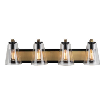 Treviso Three Light Vanity in Black & Brass (78|AC11794BB)