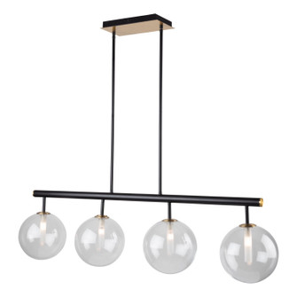 Aurelia One Light Pendant in Matte Black & Brass (78|AC11764VB)