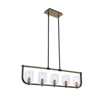 Cheshire One Light Semi-Flush Mount in Black & Brass (78|AC11745BB)