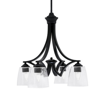 Zilo Four Light Chandelier in Matte Black (200|568-MB-461)