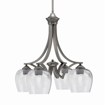 Zilo Four Light Chandelier in Graphite (200|568-GP-4812)