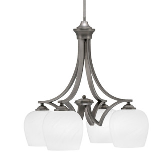 Zilo Four Light Chandelier in Graphite (200|568-GP-4811)