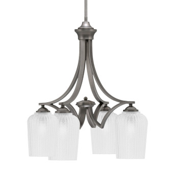 Zilo Four Light Chandelier in Graphite (200|568-GP-4250)