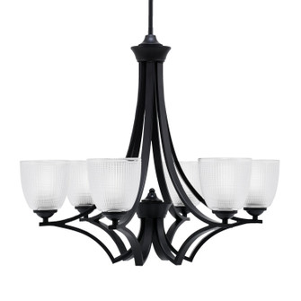 Zilo Six Light Chandelier in Matte Black (200|566-MB-500)