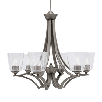 Zilo Six Light Chandelier in Graphite (200|566-GP-461)