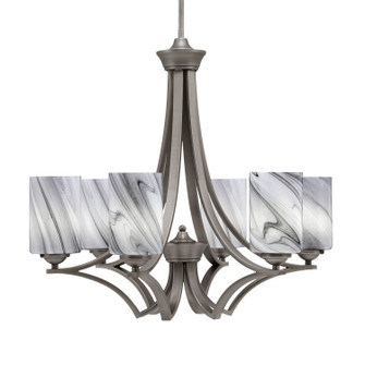 Zilo Six Light Chandelier in Graphite (200|566-GP-3009)