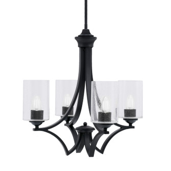 Zilo Four Light Chandelier in Matte Black (200|564-MB-300)