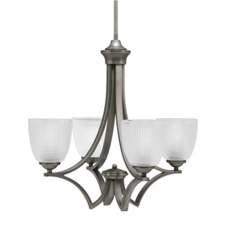 Zilo Four Light Chandelier in Graphite (200|564-GP-500)