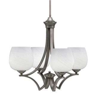 Zilo Four Light Chandelier in Graphite (200|564-GP-4811)