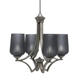 Zilo Four Light Chandelier in Graphite (200|564-GP-4252)