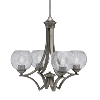 Zilo Four Light Chandelier in Graphite (200|564-GP-4102)