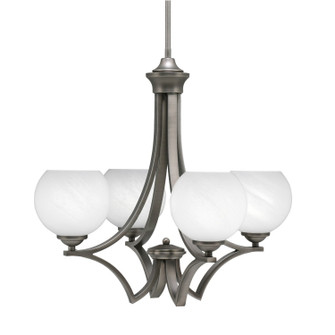 Zilo Four Light Chandelier in Graphite (200|564-GP-4101)