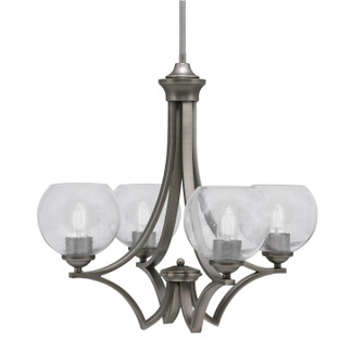 Zilo Four Light Chandelier in Graphite (200|564-GP-4100)