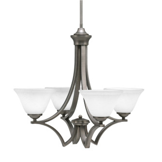 Zilo Four Light Chandelier in Graphite (200|564-GP-311)