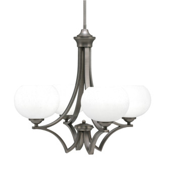 Zilo Four Light Chandelier in Graphite (200|564-GP-212)