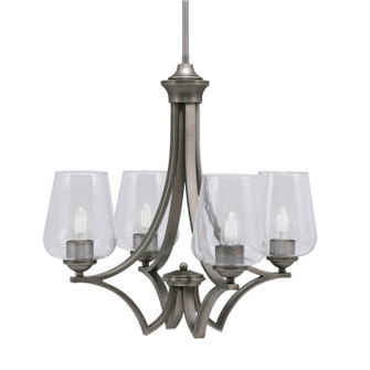 Zilo Four Light Chandelier in Graphite (200|564-GP-210)