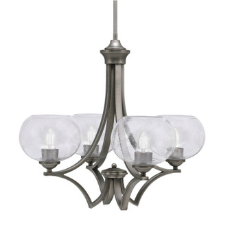 Zilo Four Light Chandelier in Graphite (200|564-GP-202)