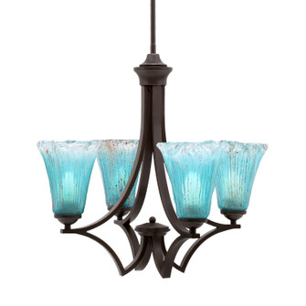 Zilo Four Light Chandelier in Dark Granite (200|564-DG-725)